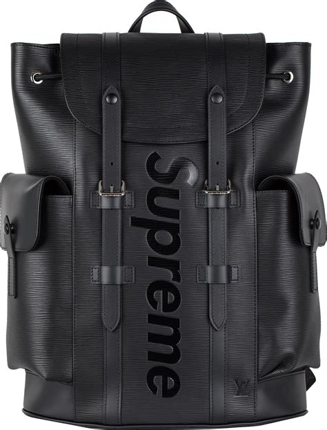 louis vuitton supreme black backpack|supreme lv backpack black.